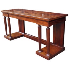 Regency Mahogany Neoclassical Side Table or Serving Table