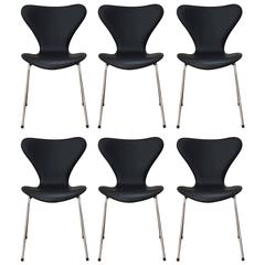 Six Pieces of Arne Jacobsen 3107 Chairs