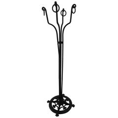 Late 19th Century Victorian Wrought Iron Plant Stand with Rings 2