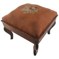 Late 19th Century French Needlepoint Foot Stool 12