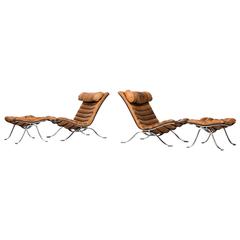 Arne Norell Easy Chairs and Stools Model Ari by Arne Norell AB in Sweden 9