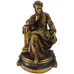 19th Century, Italian Dante Statue 9