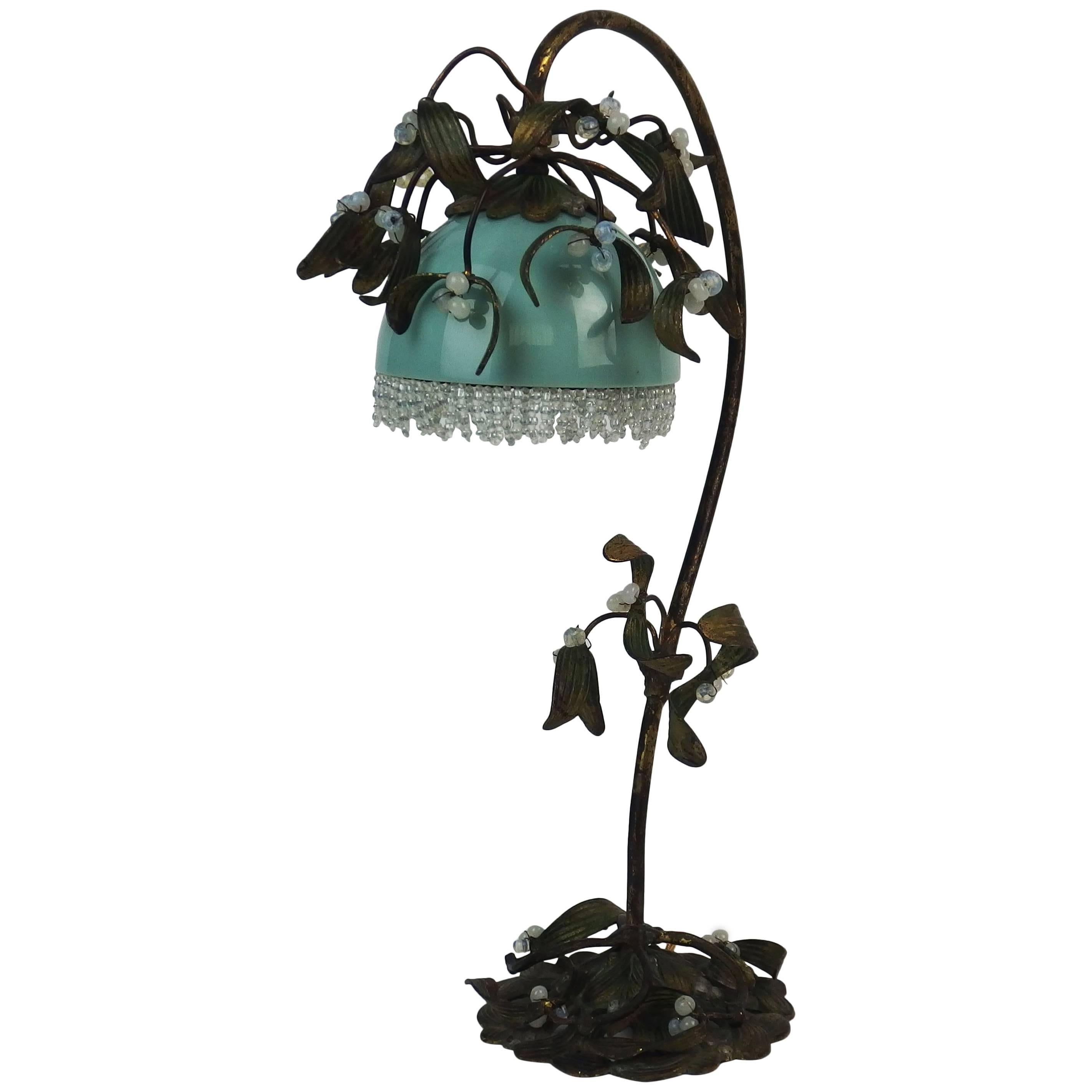 1920s Mistletoe Table Lamp For Sale