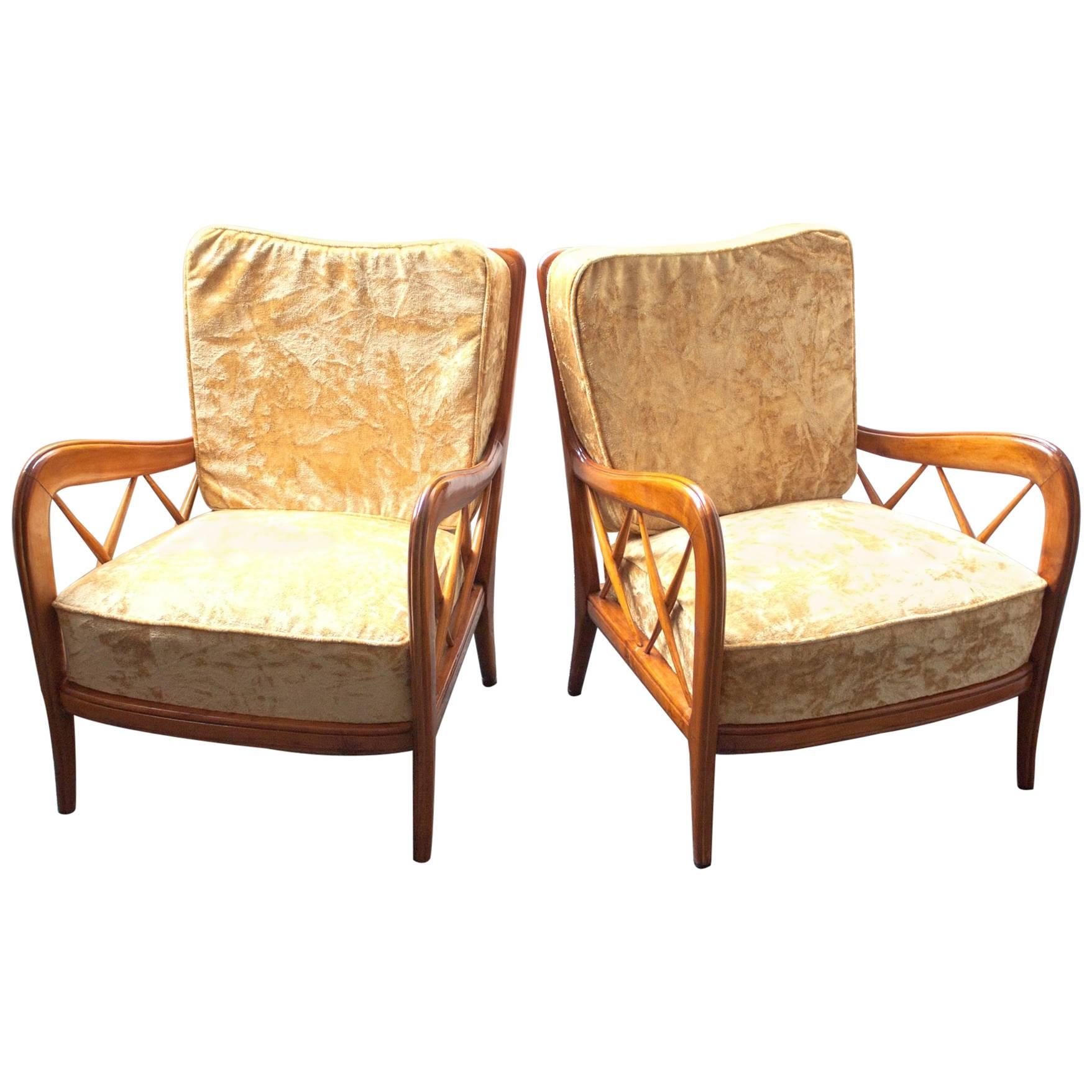 1940, Paolo Buffa, Two Armchairs For Sale