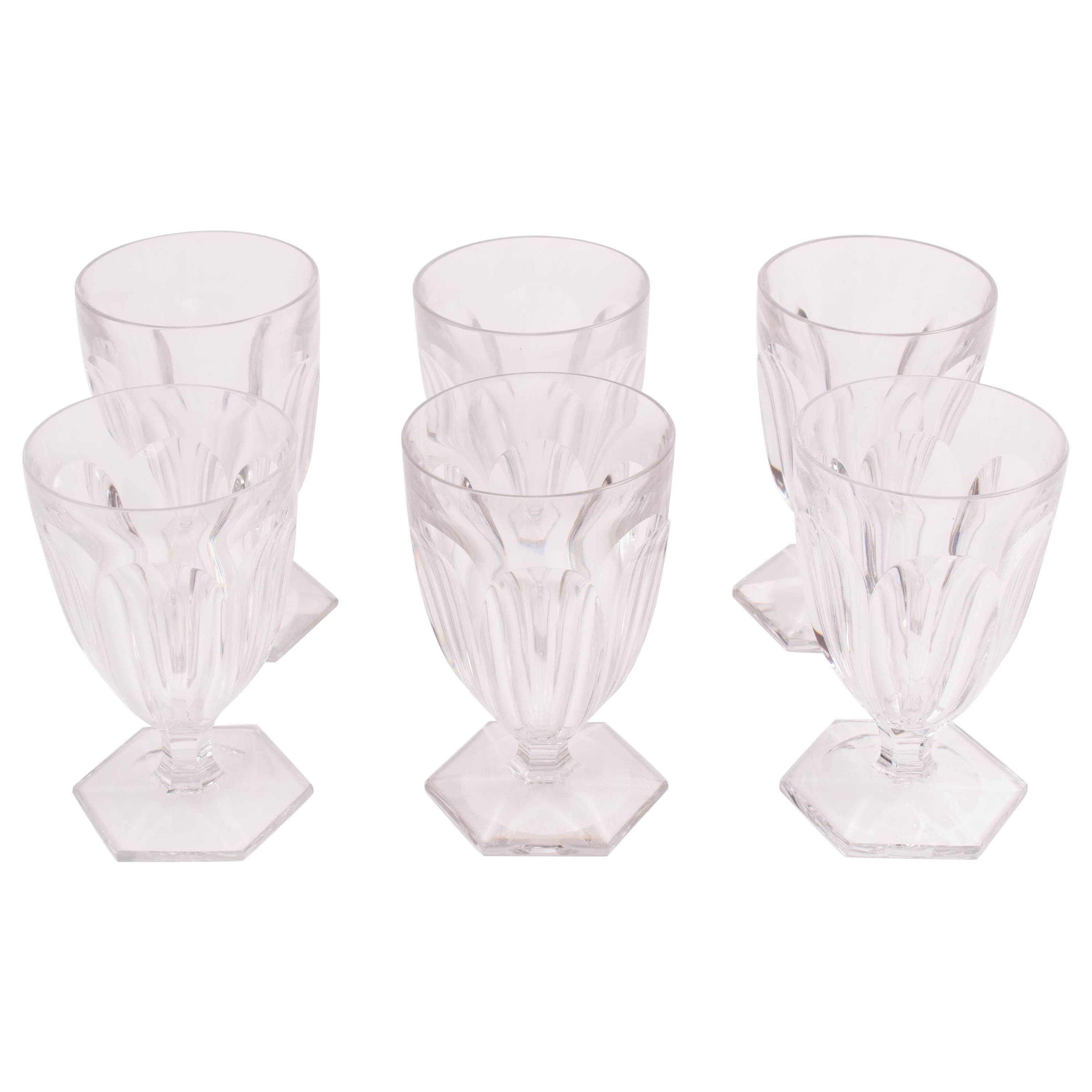 Set of Six Baccarat Water Glasses