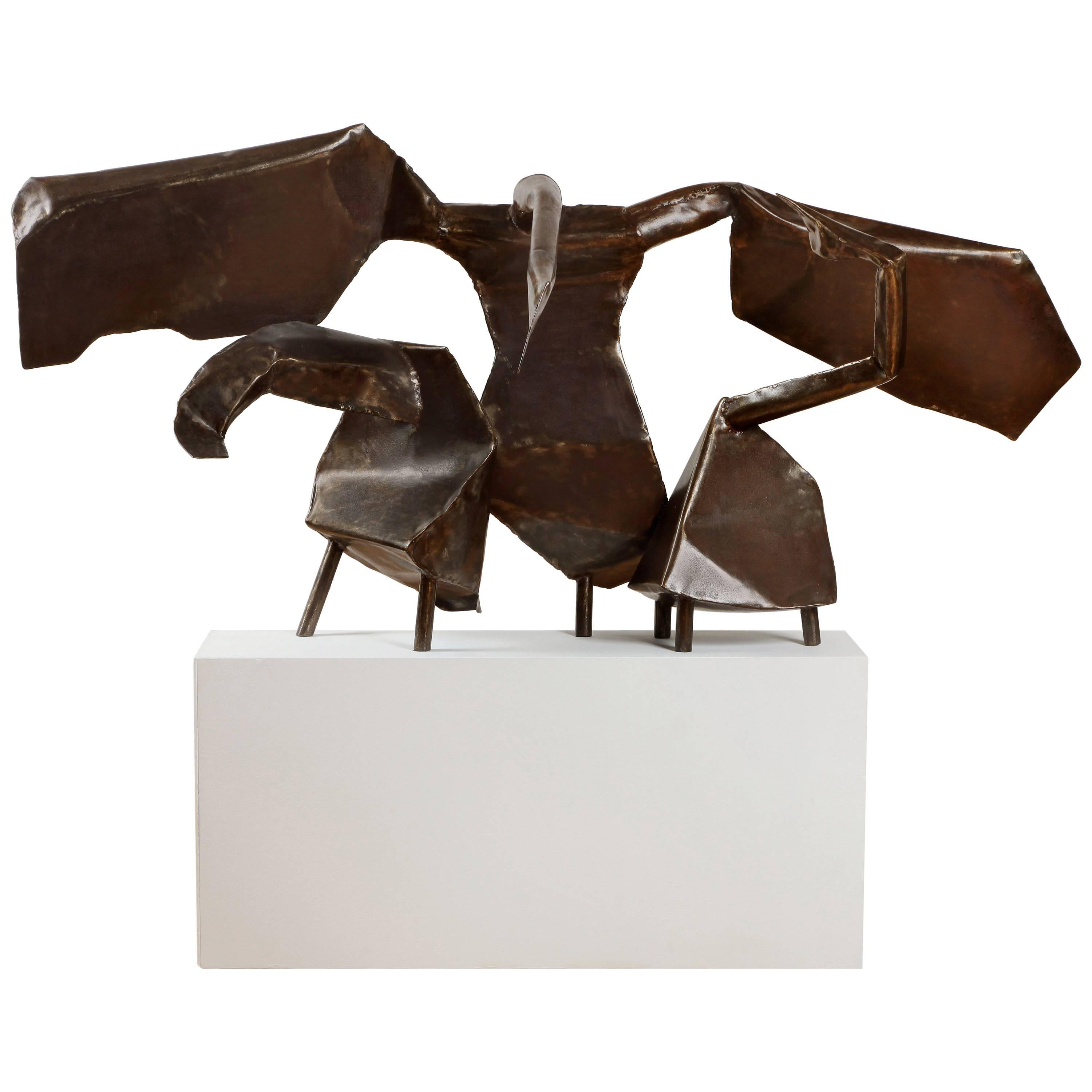 Swans, Big Sculpture by British Artist Joan Moore, 1960s For Sale