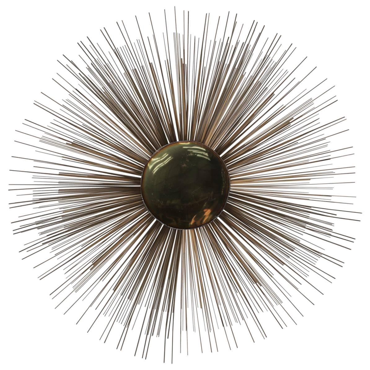 Curtis Jere brass sunburst wall sculpture