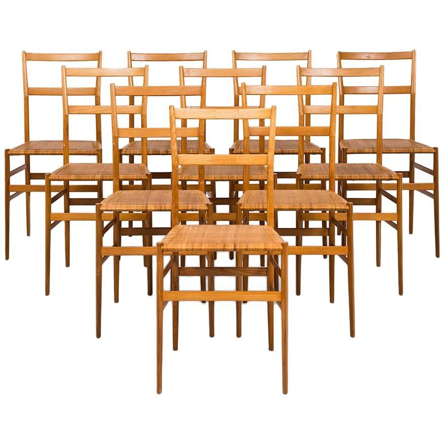 Gio Ponti Superleggera Dining Chairs by Cassina in Italy