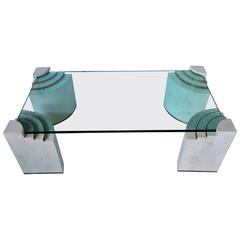 Tessellated Stone and Brass Cocktail Table 12