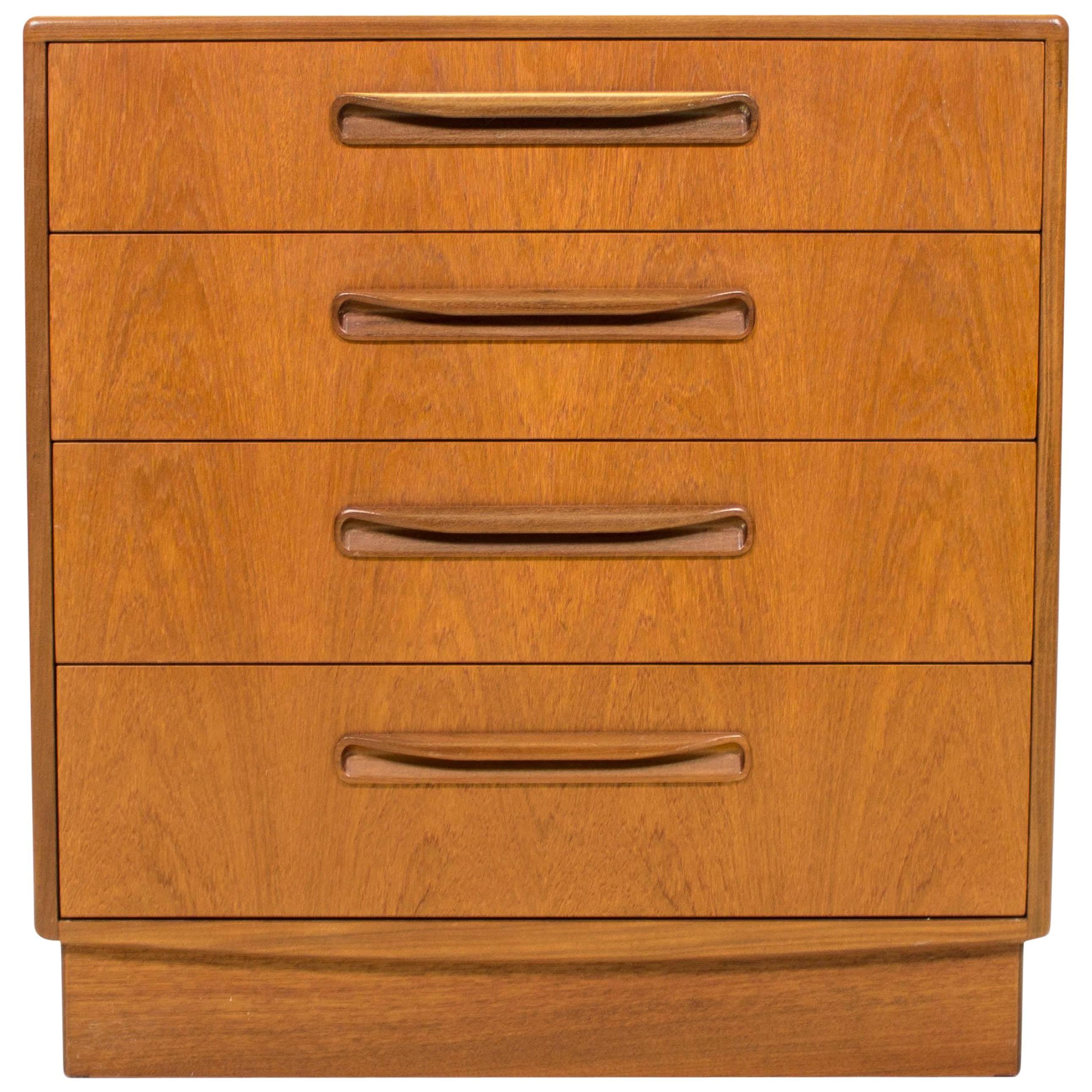 G Plan Fresco Teak Four-Drawer Chest of Drawers by Victor Wilkins For Sale