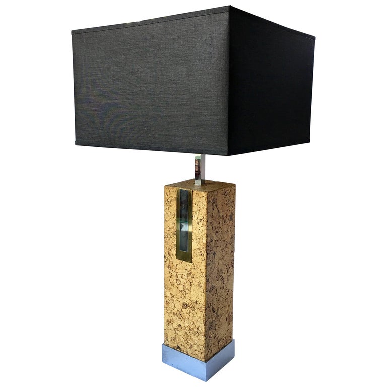 Mid-Century Modern Mixed Metal Cork Lamp by Mutual Sunset For Sale at ...