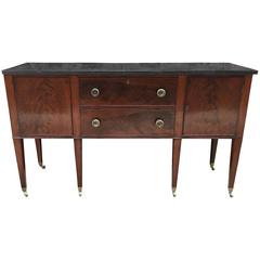 American Mahogany Sideboard with Stone Top