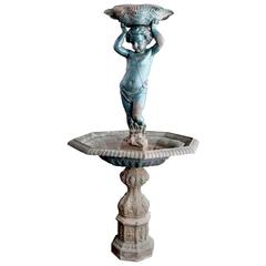 Impressive Original French, Napoleon III Cast Iron Fountain