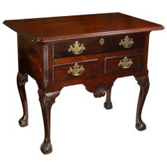 Antique Lowboy with Shell, Claw and Ball Feet, Philadelphia, circa 1740