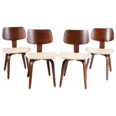 Set of Four Dining Chairs by Joe Atkinson for Thonet, USA, 1950