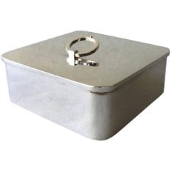 Vintage Georg Jensen Very Heavy Sterling Silver Table Box No. 969