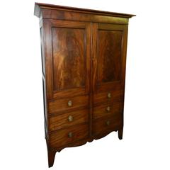 Antique Irish Mahogany Armoire