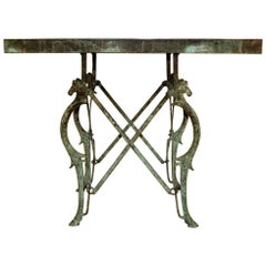 19th Century Bronze Etruscan Style Campaign Table, circa 1896