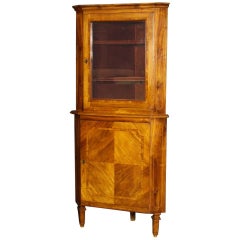 20th Century Italian Corner Cupboard in Louis XVI Style