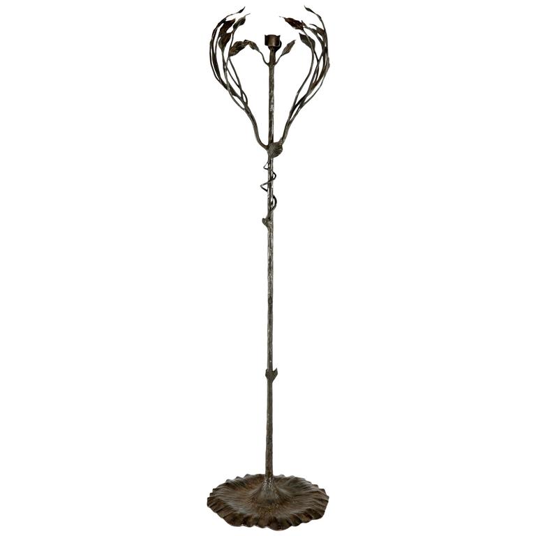 Wrought Iron Lampstand by Umberto Bellotto at 1stDibs
