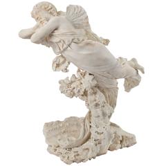 Italian Mid-19th Century Carrara Marble Statue, Signed Delphina Casalegrio, 1886