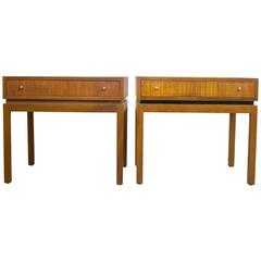 Greaves and Thomas Teak Bedside Tables Lamp Tables