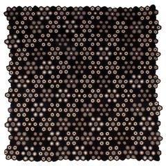 Art Deco Style Crocheted Medallion Blanket Throw 07 Black and Neutral Tones 