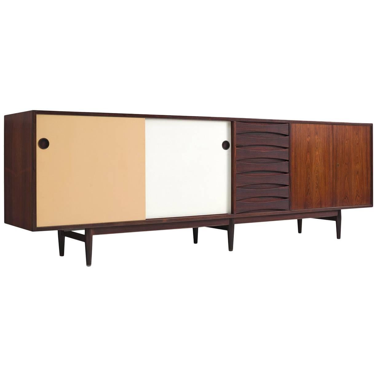 Arne Vodder Sideboard Model 29A in Rosewood with Reversible Doors