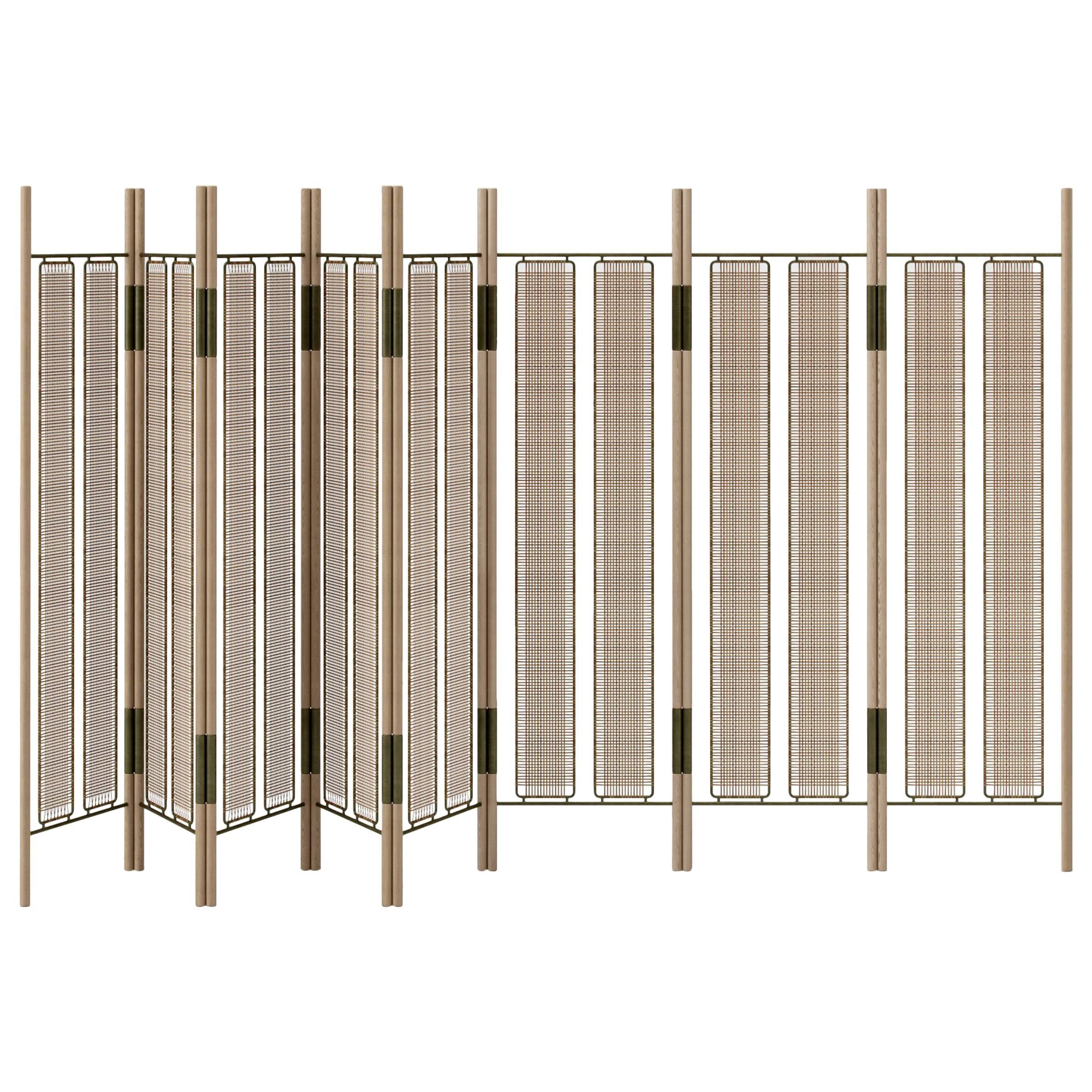 CA8P Contemporary Handcrafted 8-Panel Modern Folding Screen or Room Divider For Sale