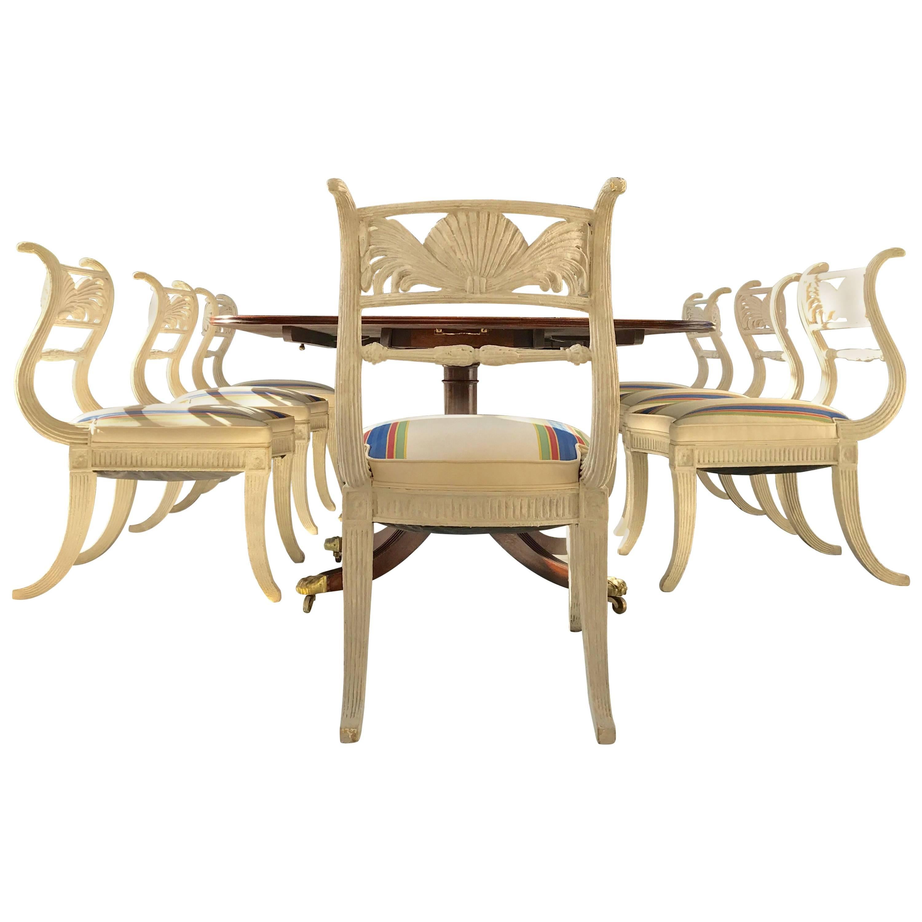 Eight Regency Dining Chairs