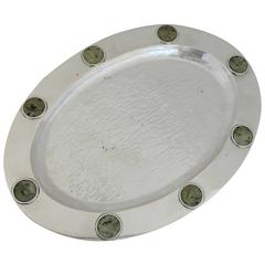 Wolmar Castillo Hand-Wrought Silver Plate Oval Tray