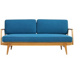 Rare & Beautiful 1950s Beech Wood Extendable Daybed Sofa, Mid-Century Modern