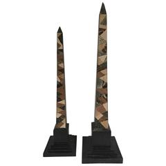 Vintage Pair of Marble Obelisks 9