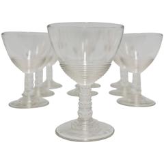 1920s Modern Clear Glassware Set 6
