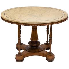 Fine English William IV Carved Birdseye Maple and Rosewood Centre Table 10