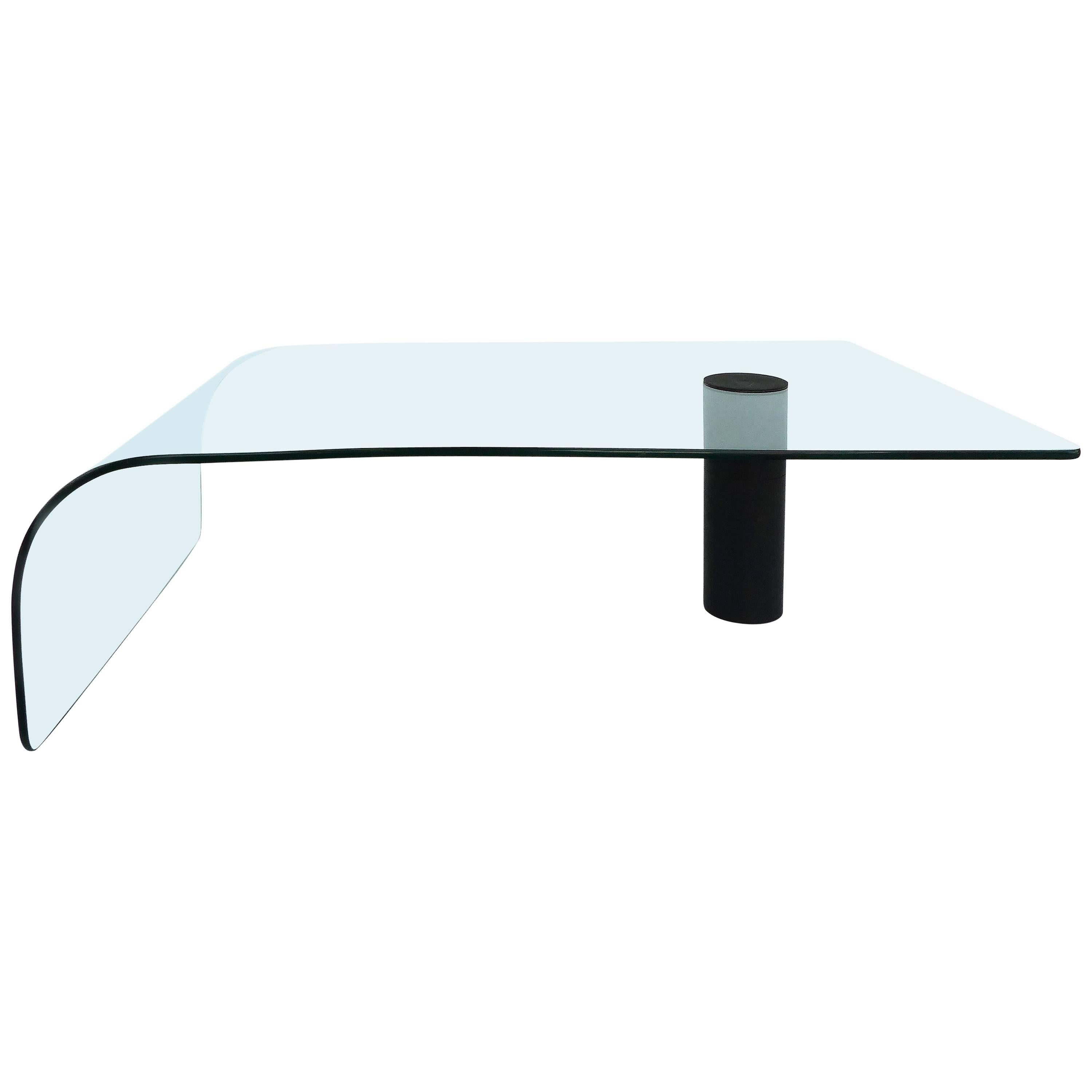 Modern Bent Glass Waterfall Coffee Table at 1stDibs waterfall glass
