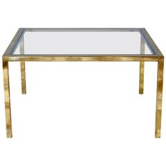 Large Gold and Silver Mid-Century Coffee Table by Maison Jansen, circa 1970s 2
