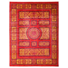 Handgeknüpfter Teppich aus gemusterter und geblümter Wolle, Scarlet, 2,74 m x 3,6 m