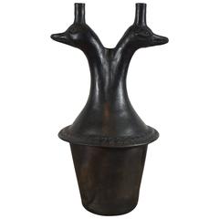 Double Goose Head Vessel Candlestick Holder