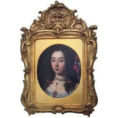 17th Century Baroque Old Master Oil on Canvas Portrait of a Young Noble Beauty 12