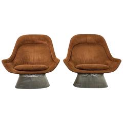 Pair Vintage Mid-Century Easy Chairs by Warren Platner for Knoll 9