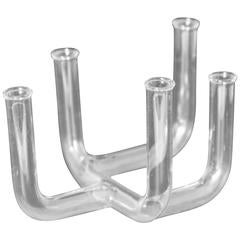 Art Deco Modernist Glass Bud Vase Attributed to William Wagenfeld Post Bauhaus 10