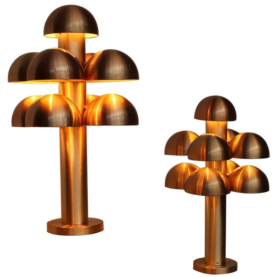 Maija Liisa Komulainen for Raak Amsterdam pair of Table Lamps "Cantharelle"