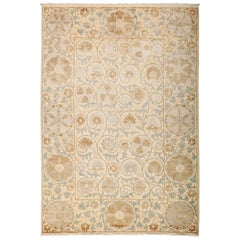 One-of-a-Kind Patterned 
Floral Wool Hand-Knotted Area Rug, Multi, 6
 1 x 8
 8