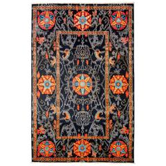 Black Suzani Area Rug, Solo Rugs 11