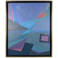 Vintage Modern Abstract Geometric Painting by Betensky
