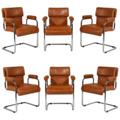 Set of 6 Original i4 Mariani Italian Leather Dining Chairs Set of 6 Original i4 Mariani Italian Leather Dining Chairs