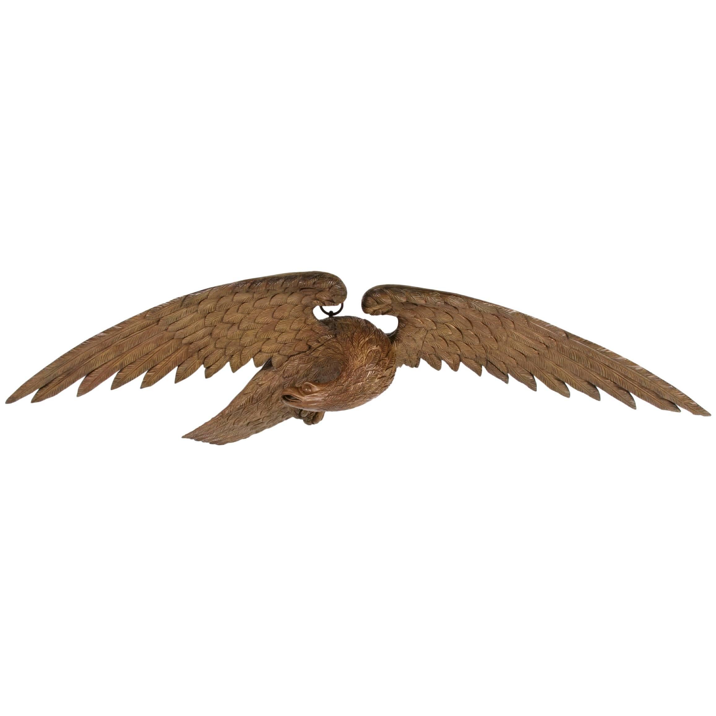 Carved American Eagle with Exceptional Form, Craftsmanship and Scale