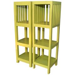 Painted Three-Tiered Étagères Attributed to Mallet-Stevens, French, 1920s 1