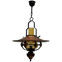 Copper and Glass Pendant Light 6